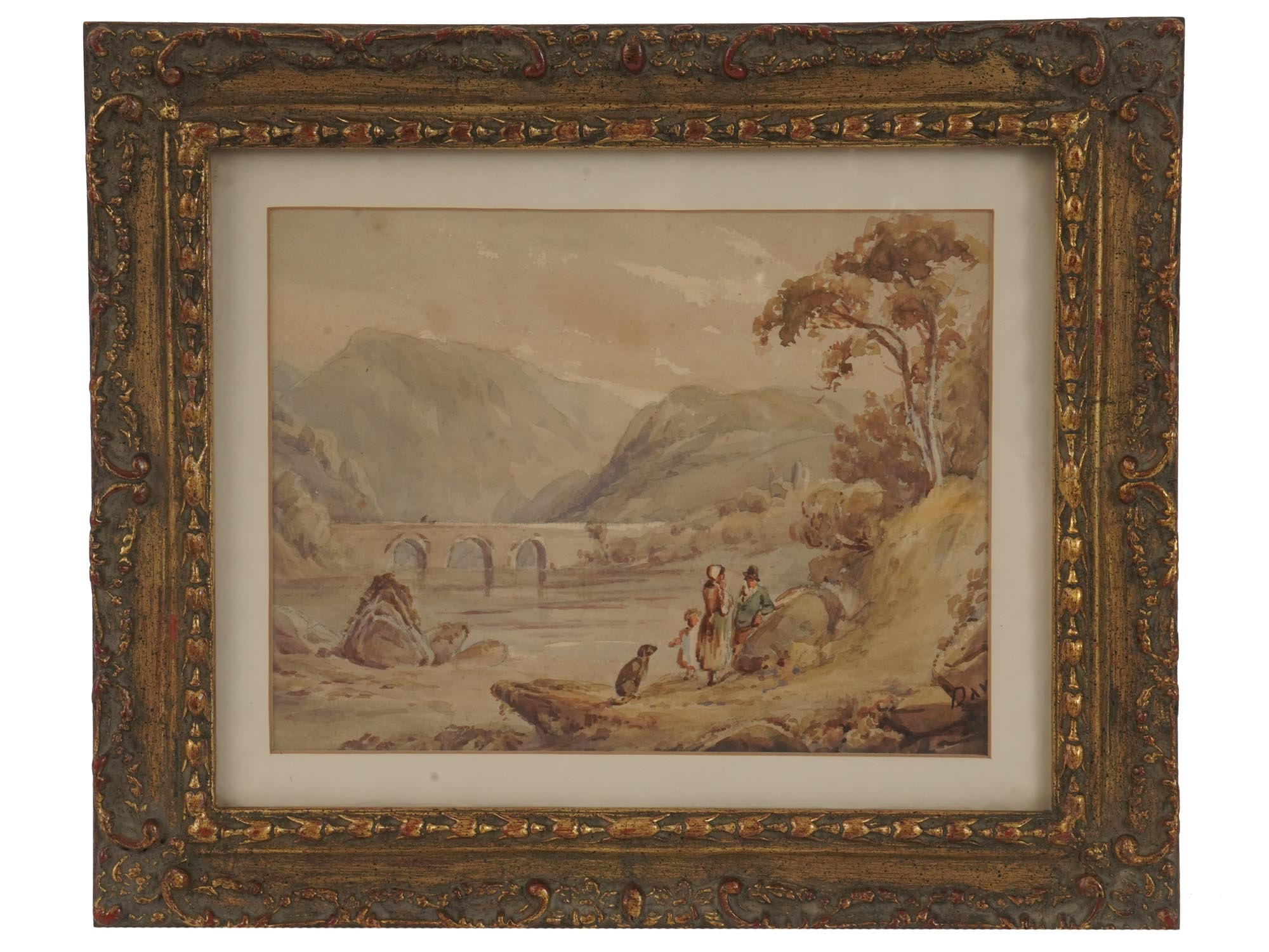 19TH CEN ENGLISH WATERCOLOR PAINTING BY DAVID COX PIC-0